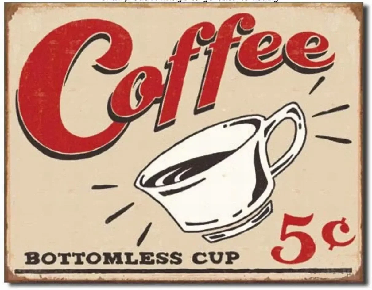 Home Bar And Coffee - HAIMAX Vintage Retro Tin Sign Bottomless