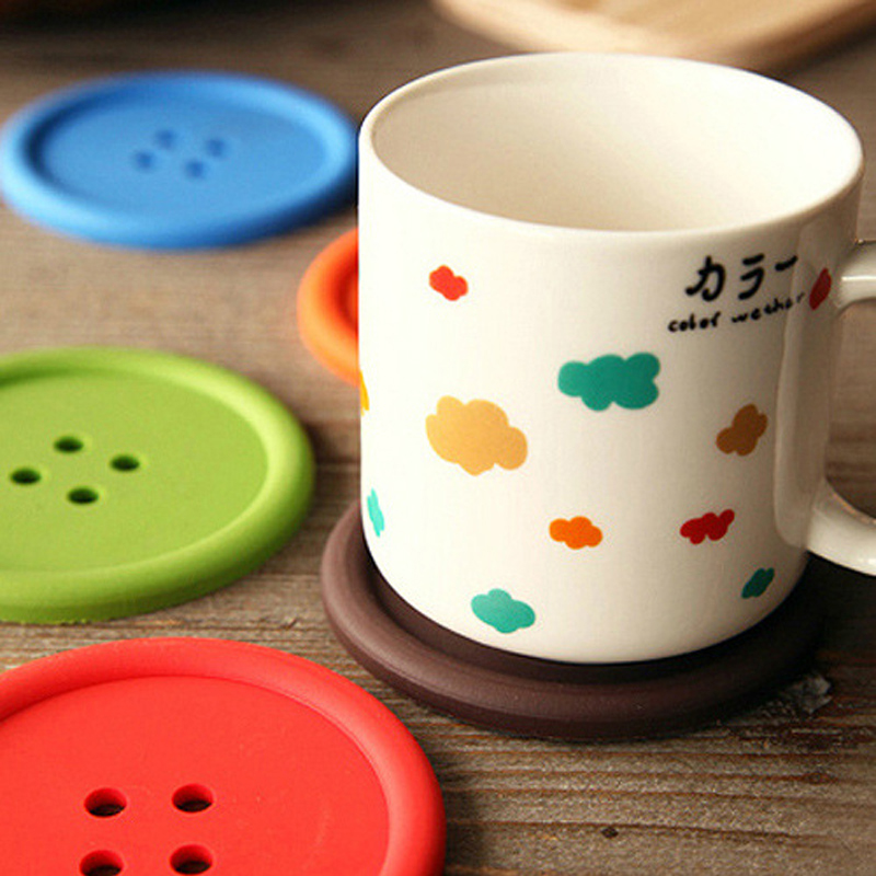 Bar Mat Rubber - Multiple colors Silicone Cup mat Cute