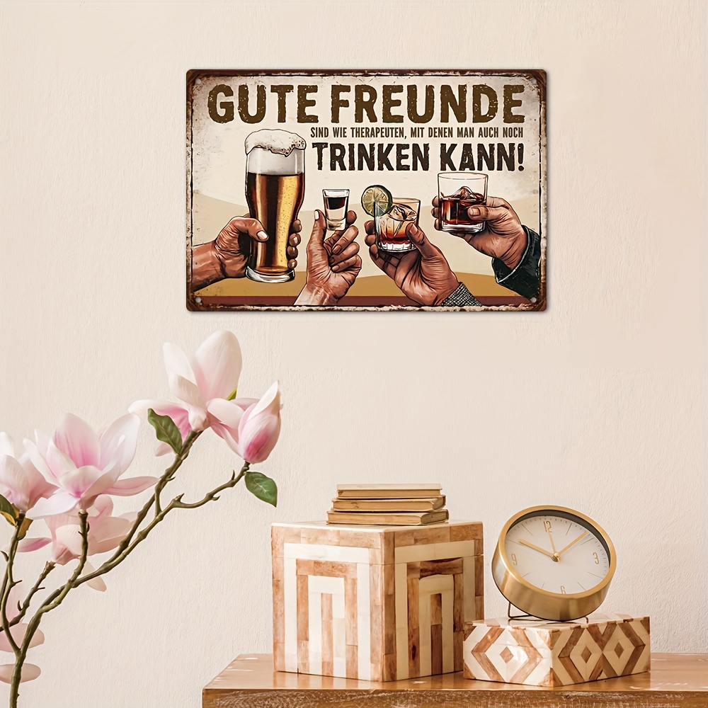 German Vintage Metal Sign, Goo - огляд і ціна Home Bar Accessories