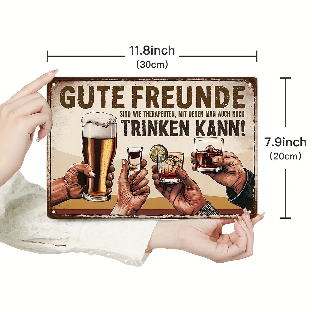 German Vintage Metal Sign, Goo - огляд і ціна Home Bar Accessories
