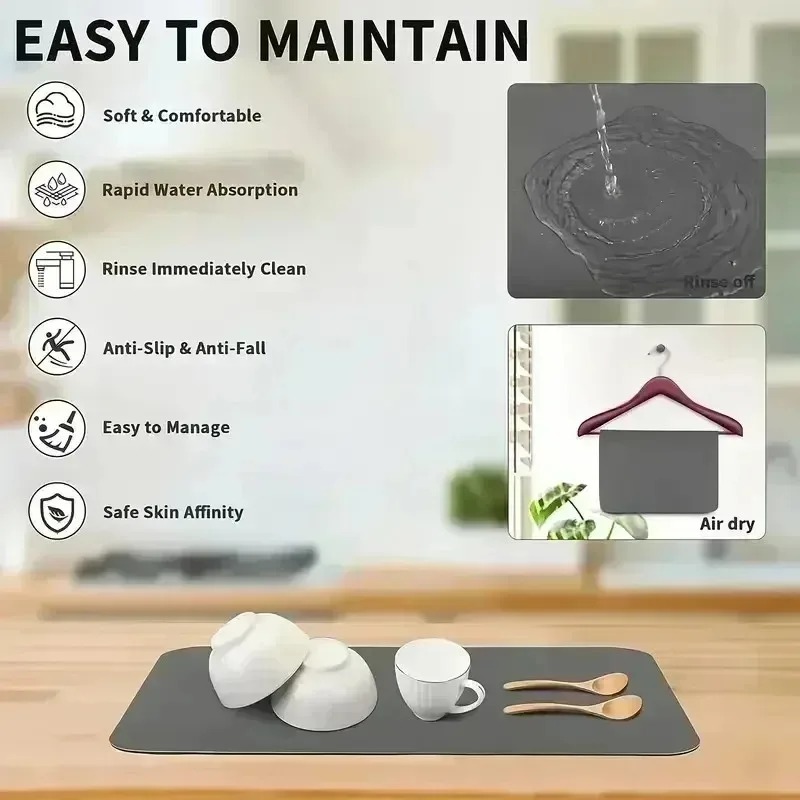 Creative Coffee Print Kitchen  - огляд і ціна Bar Mat Rubber