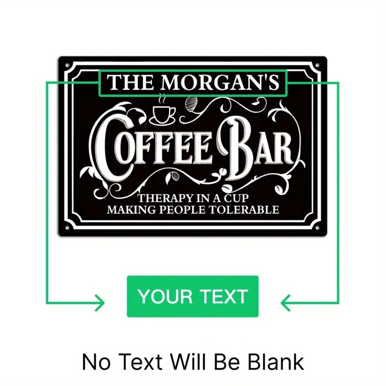 1PC Custom Text The Morgan's C - огляд і ціна Home Bar And Coffee