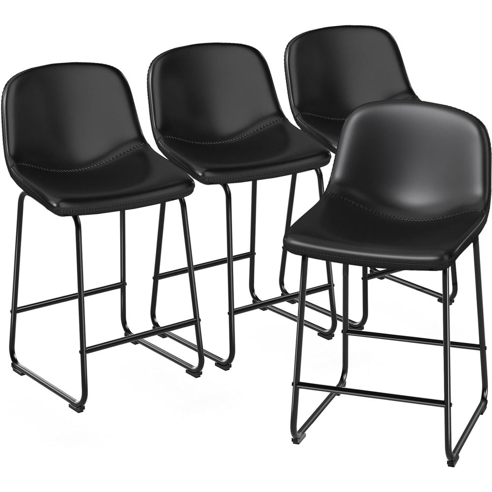 4-Piece Leather Dining Chairs  - огляд і ціна Home Bar And Counter