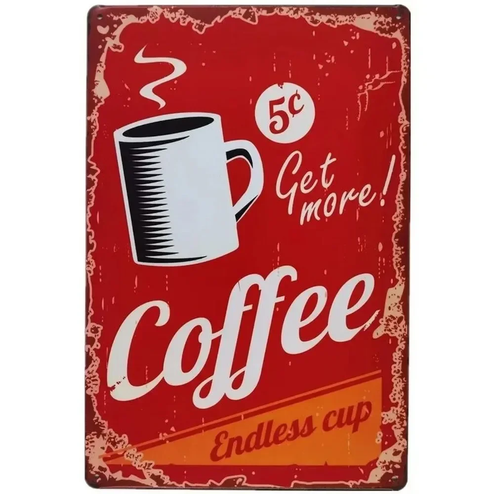 Plaque Metal Signs Drink Coffe - огляд і ціна Home Bar Accessories