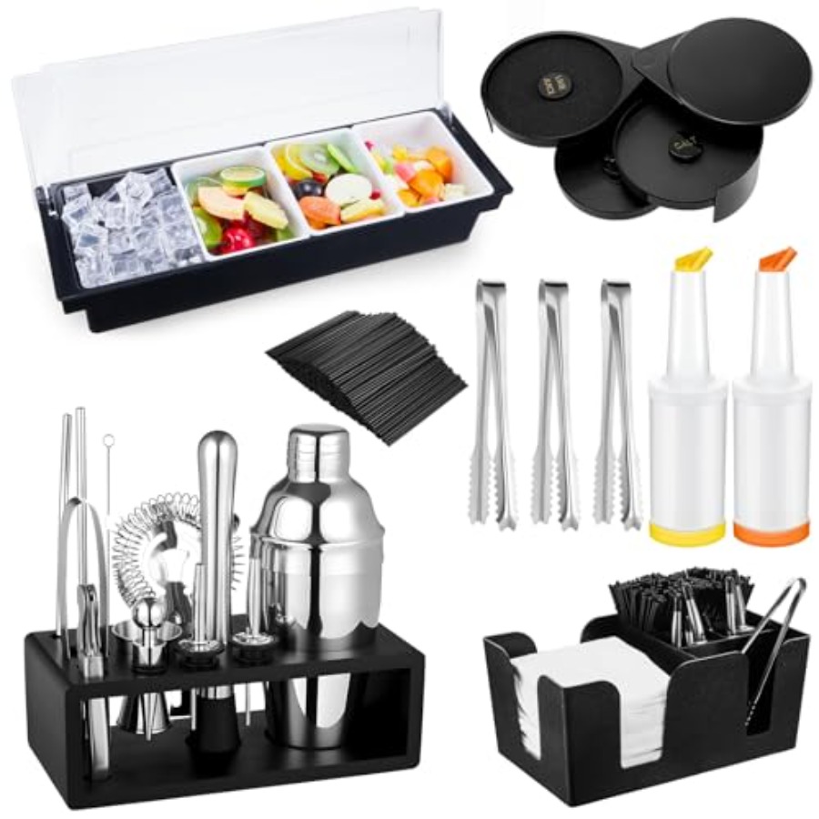 23 Pcs Bartender Supplies Kit  - огляд і ціна Garnish Tray Set