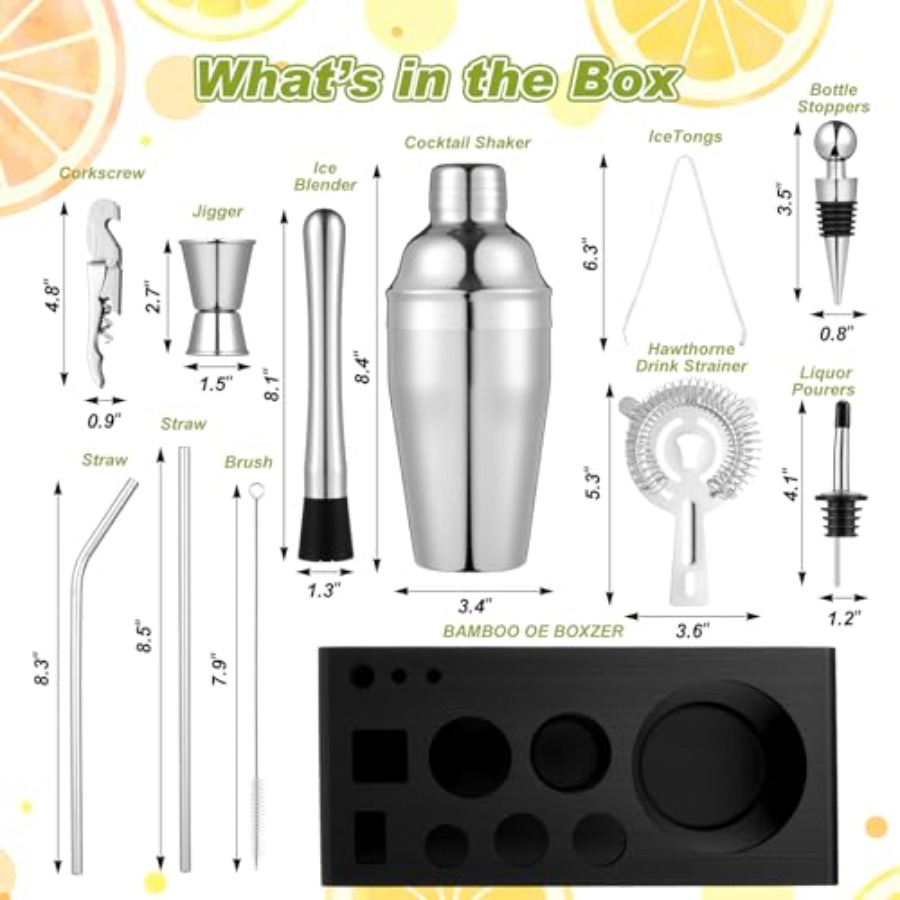 23 Pcs Bartender Supplies Kit  - огляд і ціна Garnish Tray Set