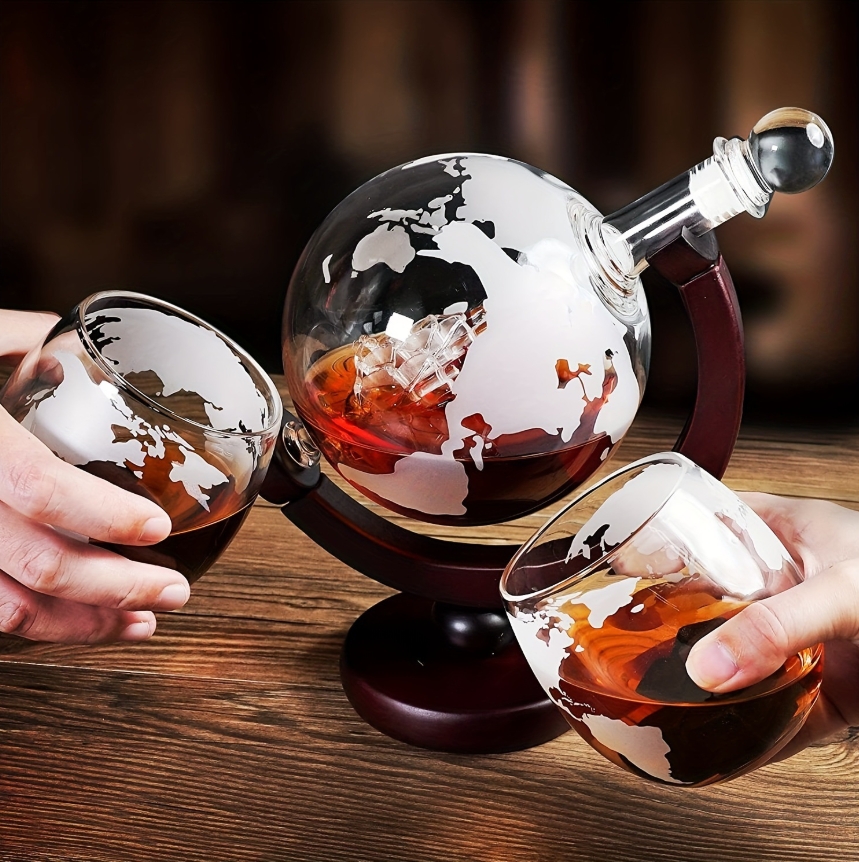 Globe Shaped Whiskey Decanter  - огляд і ціна Bitters Bottle Set