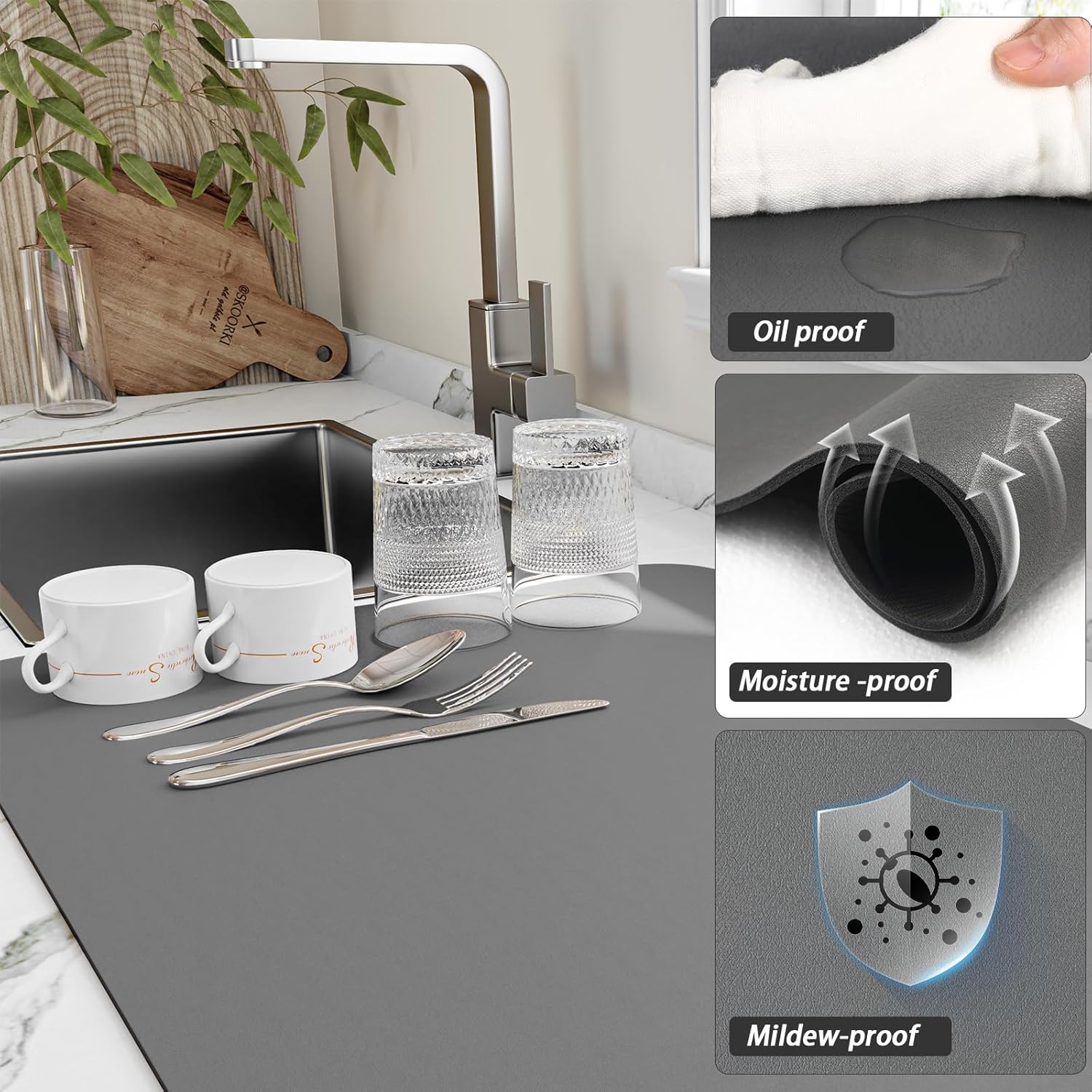 Classic Coffee Design Dish Dry - огляд і ціна Bar Mat Rubber