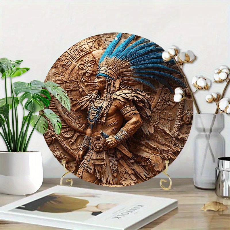 1pc Aztec Warrior 8-Inch Round - огляд і ціна Home Bar Accessories