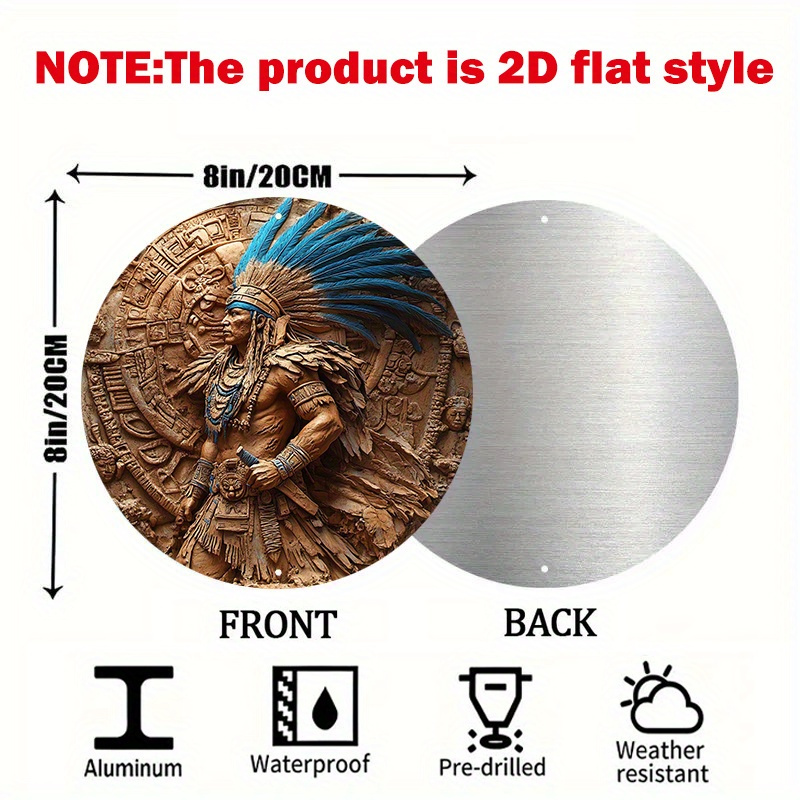 1pc Aztec Warrior 8-Inch Round - огляд і ціна Home Bar Accessories