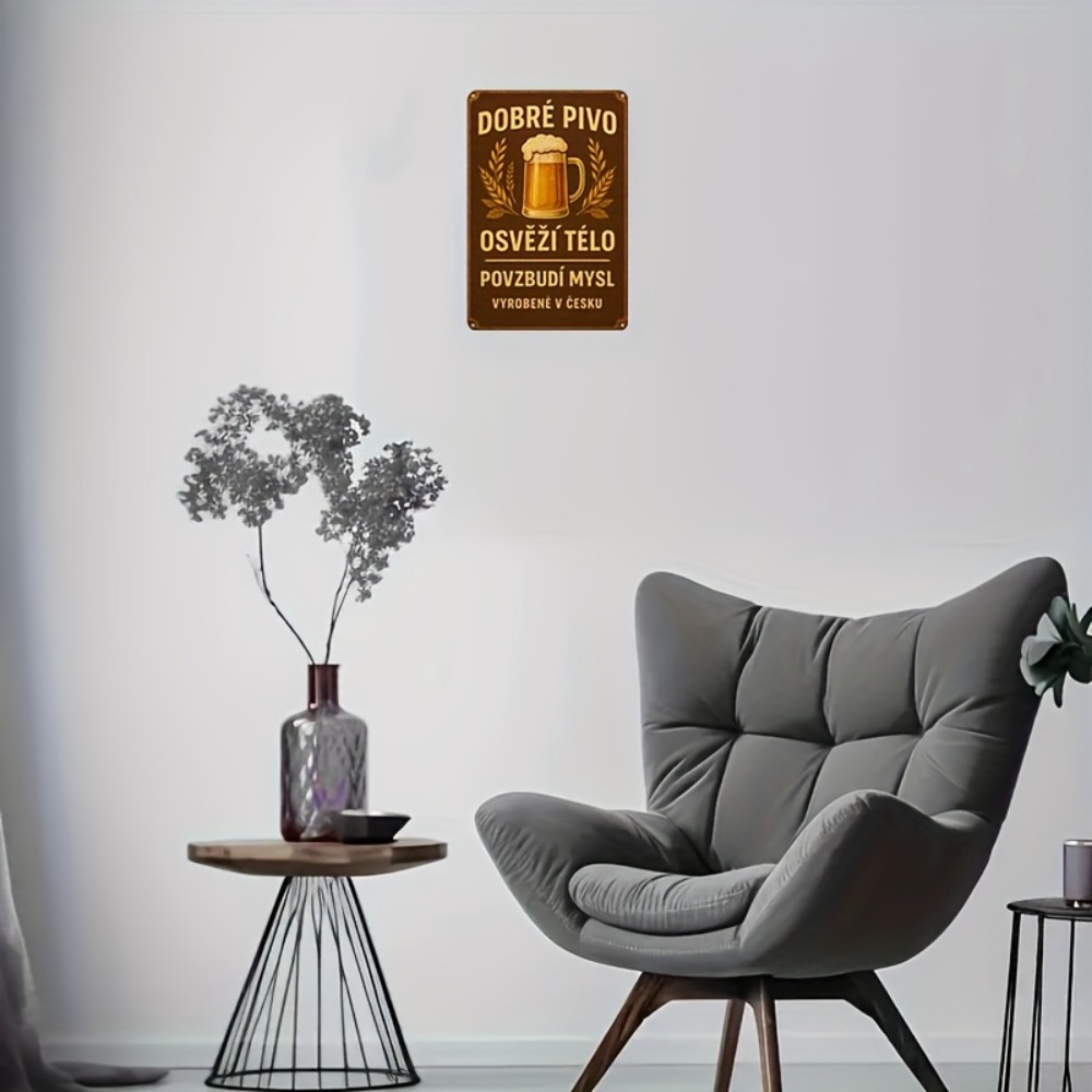 Vintage Czech Beer Metal Sign  - огляд і ціна Home Bar Accessories
