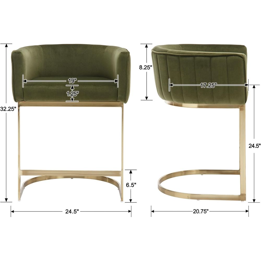 24 Velvet Upholstered Counter  - огляд і ціна Home Bar And Counter