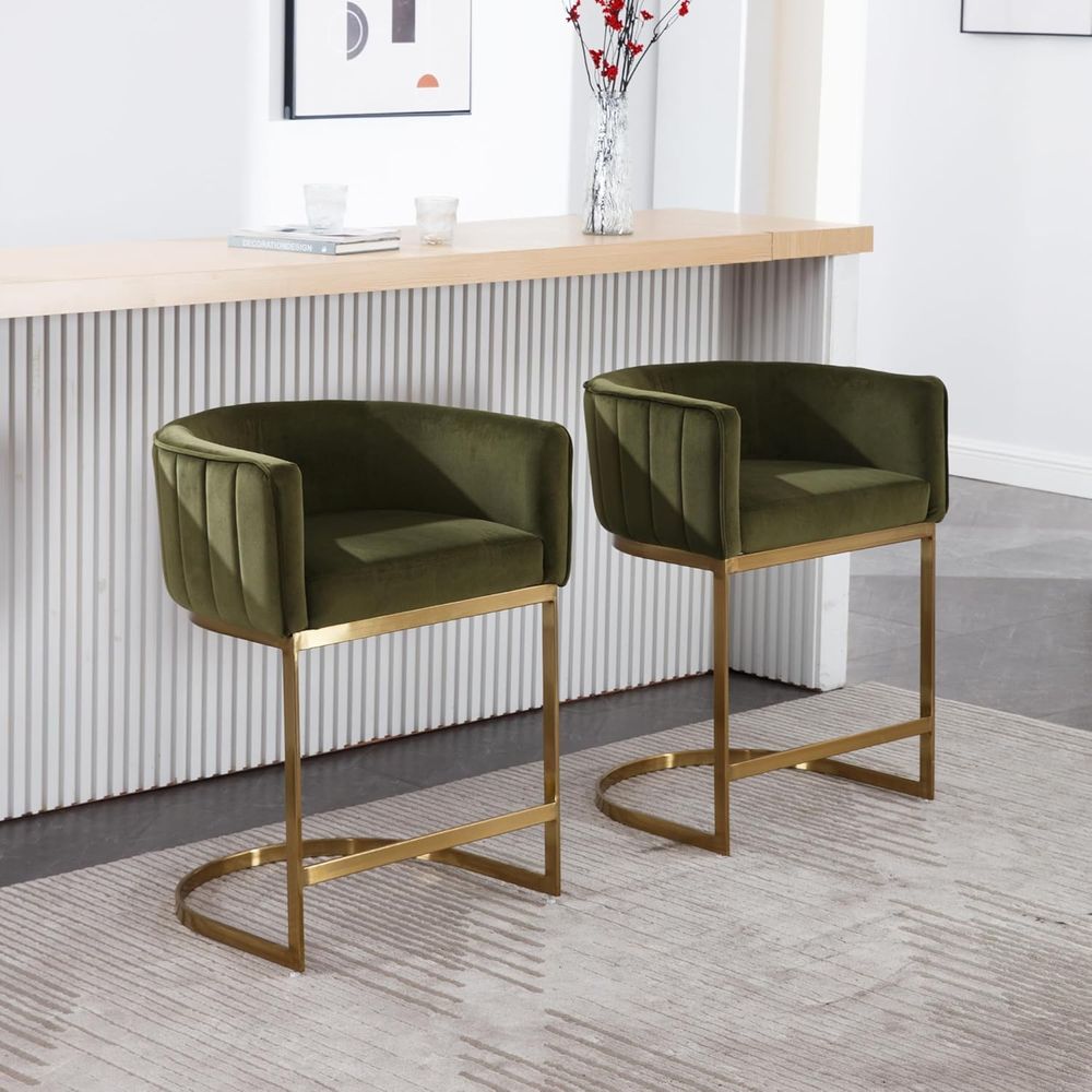 24 Velvet Upholstered Counter  - огляд і ціна Home Bar And Counter