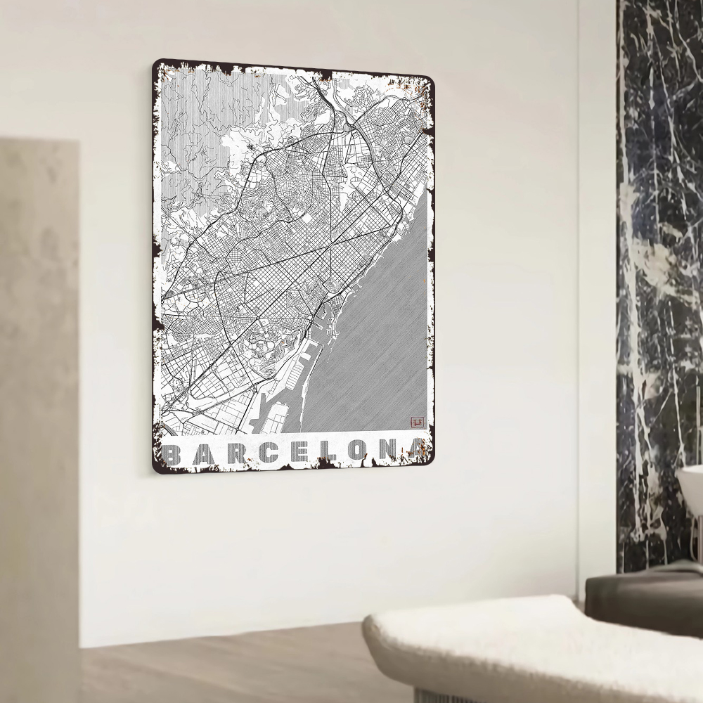 Barcelona City Map Vintage Met - огляд і ціна Home Barcelona