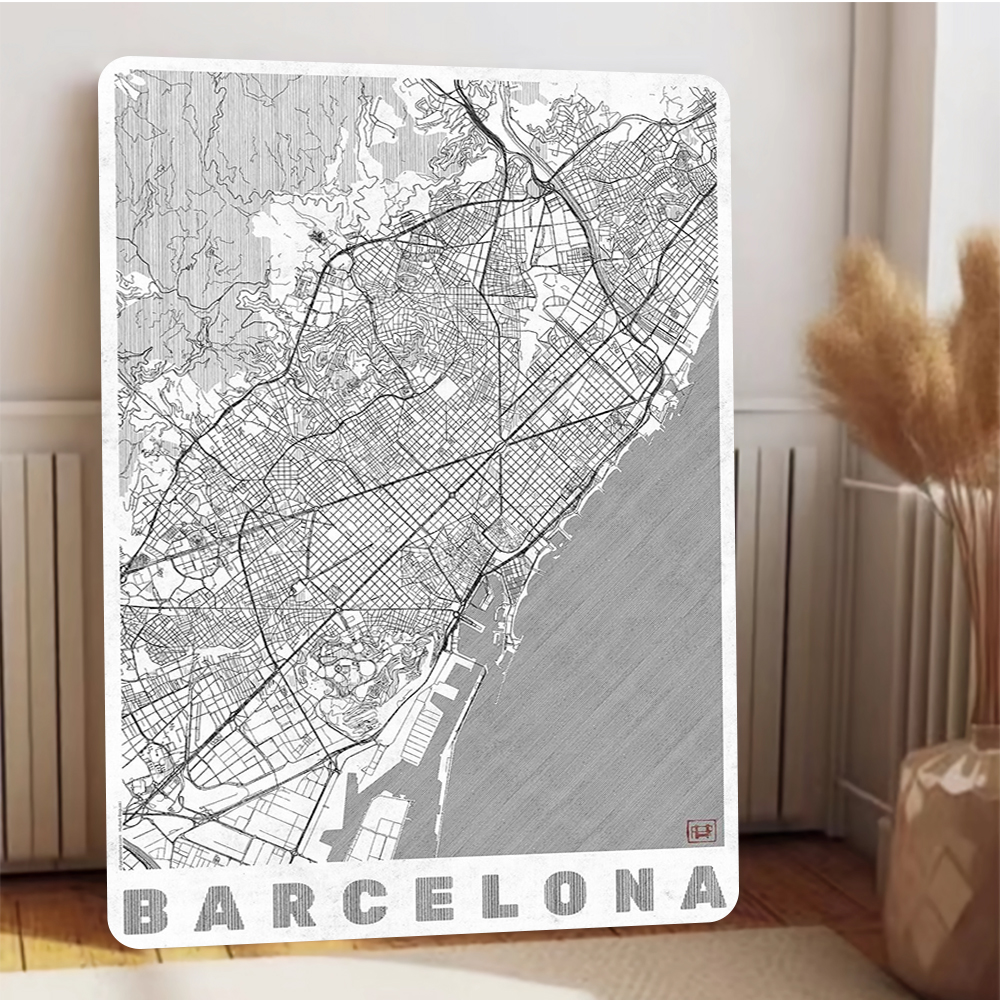 Barcelona City Map Vintage Met - огляд і ціна Home Barcelona