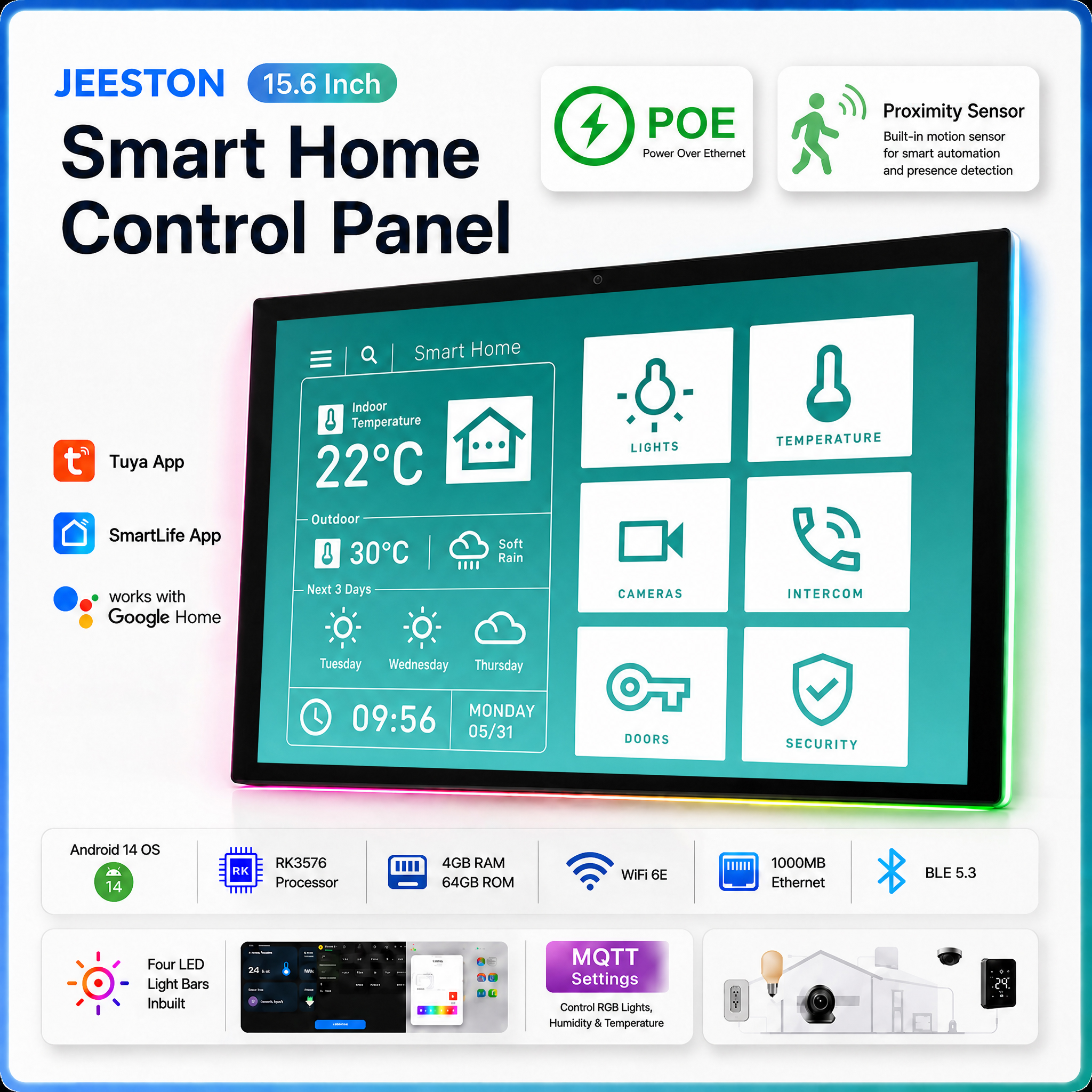 15.6 Inch Android 14 Smart Hom - огляд і ціна Home Bar Android
