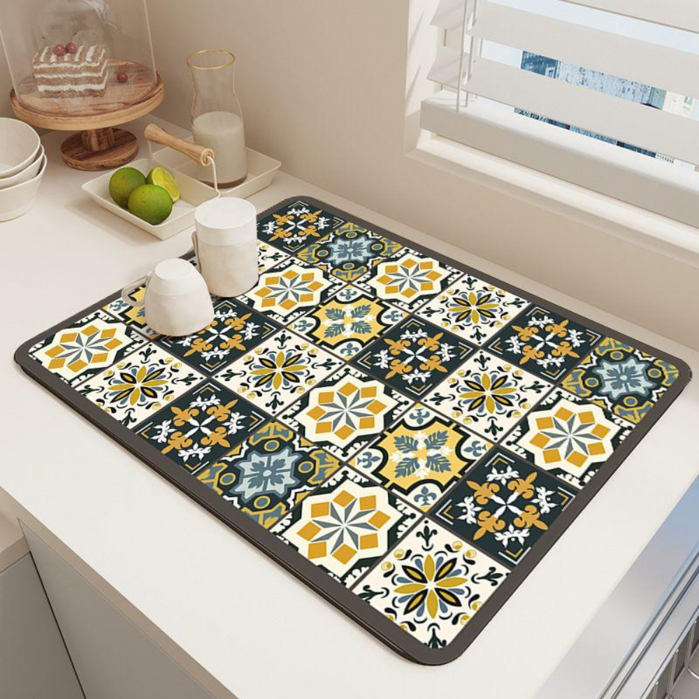 Retro Bohemian Pattern Diatom  - огляд і ціна Bar Mat Rubber
