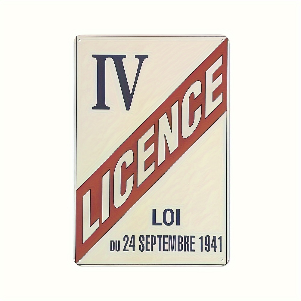 French Alcohol Law Metal Sign  - огляд і ціна Home Bar Accessories