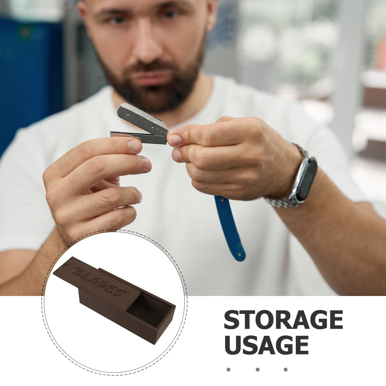 Plastic Brown Blade Storage Do - огляд і ціна Home Barber