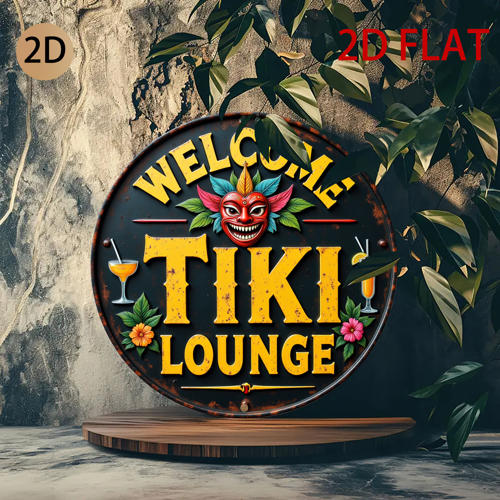 Retro Tiki Lounge Sign - Tropi - огляд і ціна Home Bar Lounge