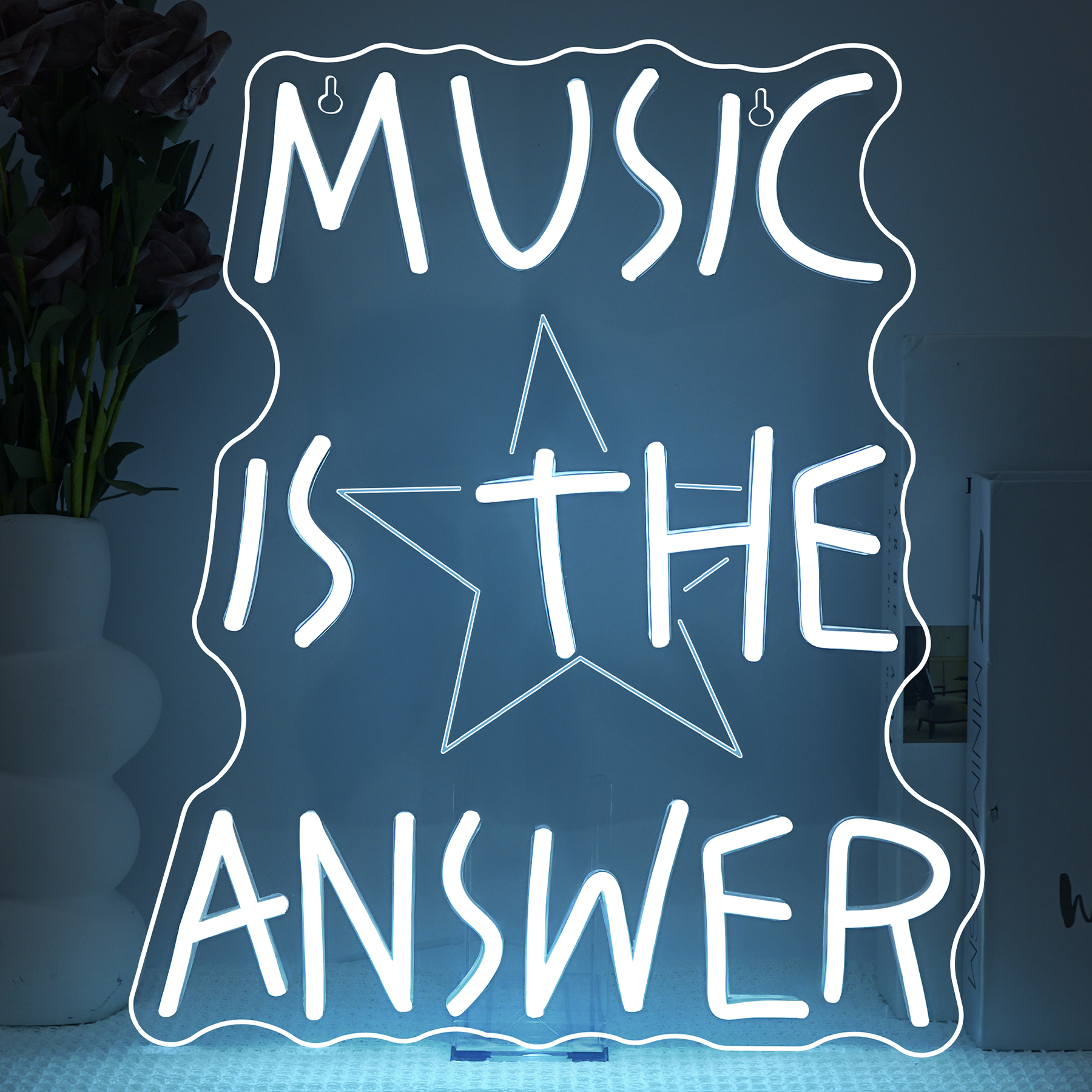 Music Is The Answer Neon Sign  - огляд і ціна Home Bar Word