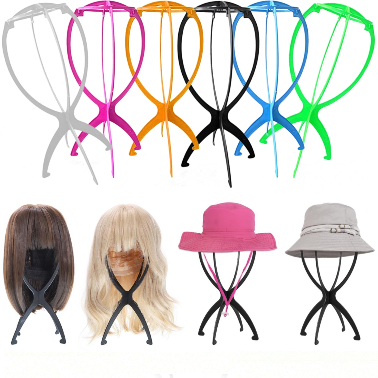 1/2/3pcs Folding Wig Stand Pla - огляд і ціна Home Barbershop
