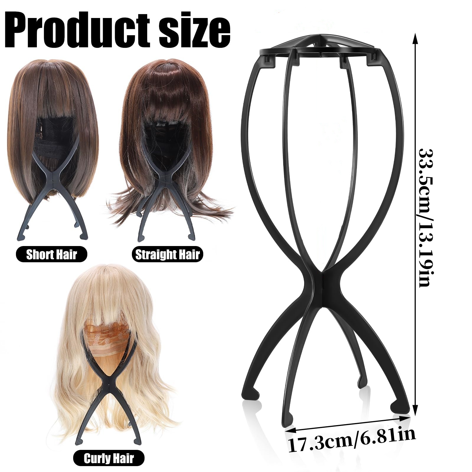1/2/3pcs Folding Wig Stand Pla - огляд і ціна Home Barbershop